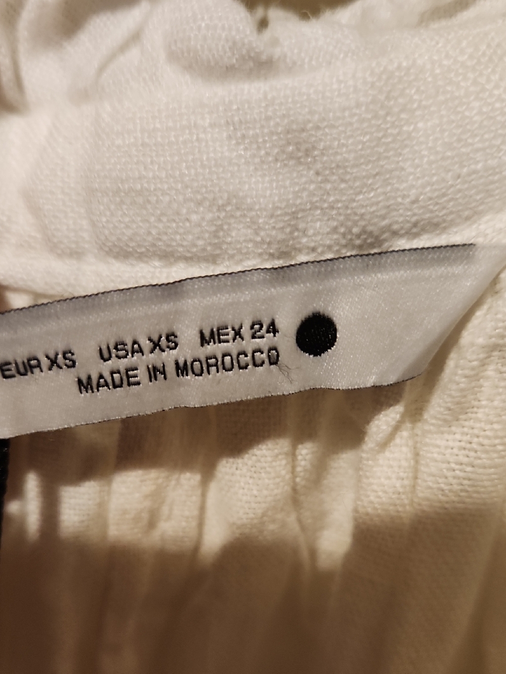 ❤️ NWT! ZARA LINEN SLEEVELESS BEADED TIE FRONT TOP, HALTER NECKLINE, IVORY, XS - Picture 6 of 10